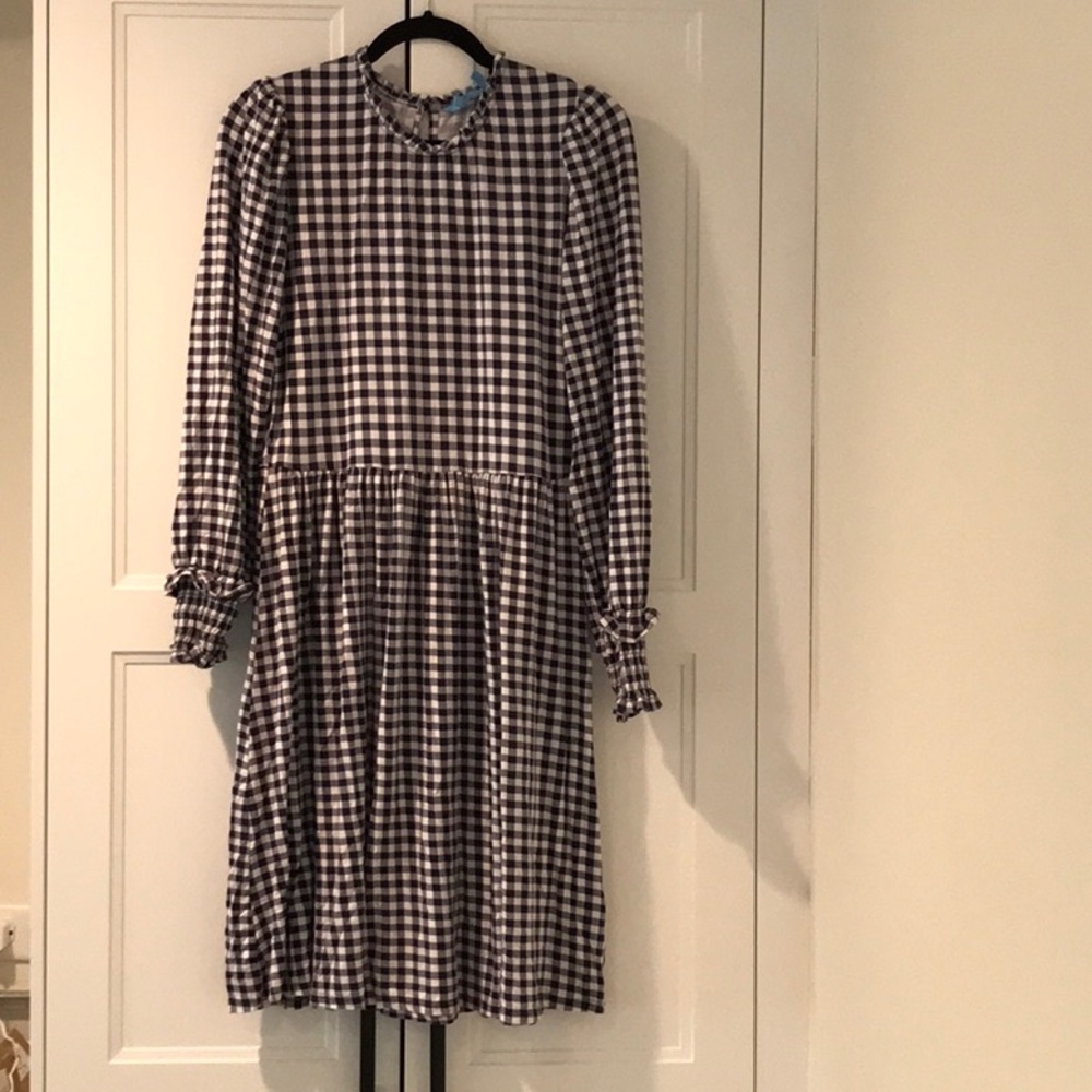 Draper James Black and White Gingham Dress
